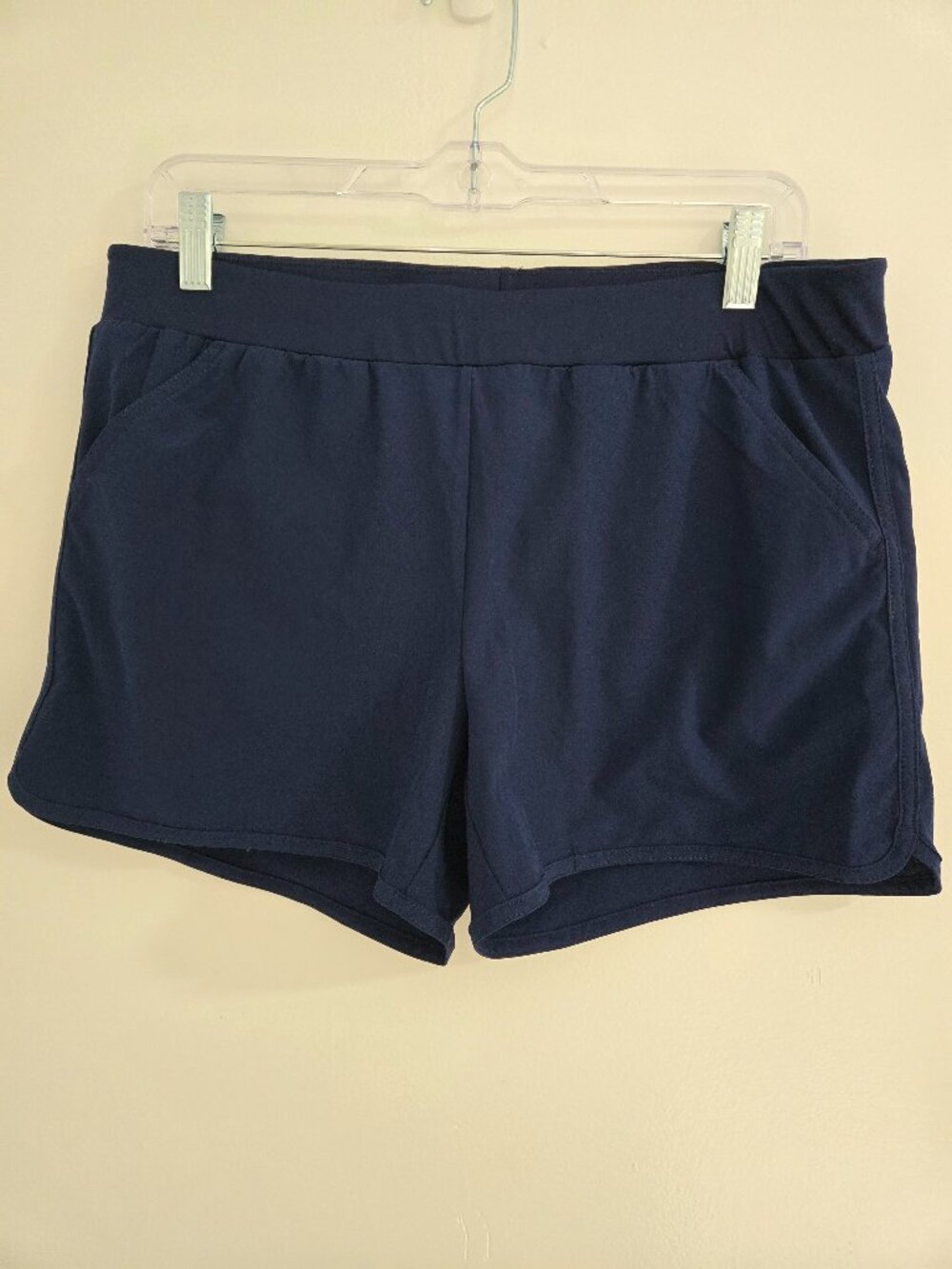 Lands' End Women's Navy Blue Pull-On Swim Shorts – Size 14-16